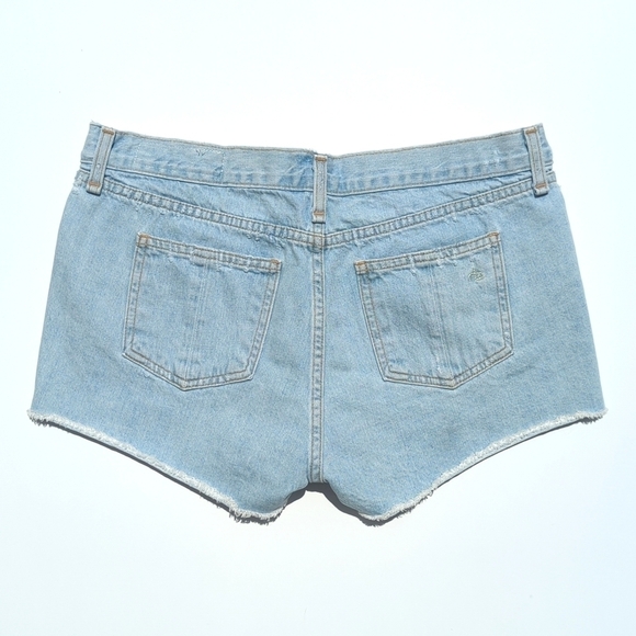 Rag & Bone Huntington Light Wash Mid Rise Cut Off Raw Hem Denim Jean Shorts 27 - Picture 10 of 13